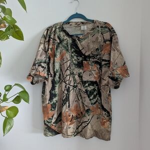 Vintage Men's Camouflage Short-Sleeve Shirt
